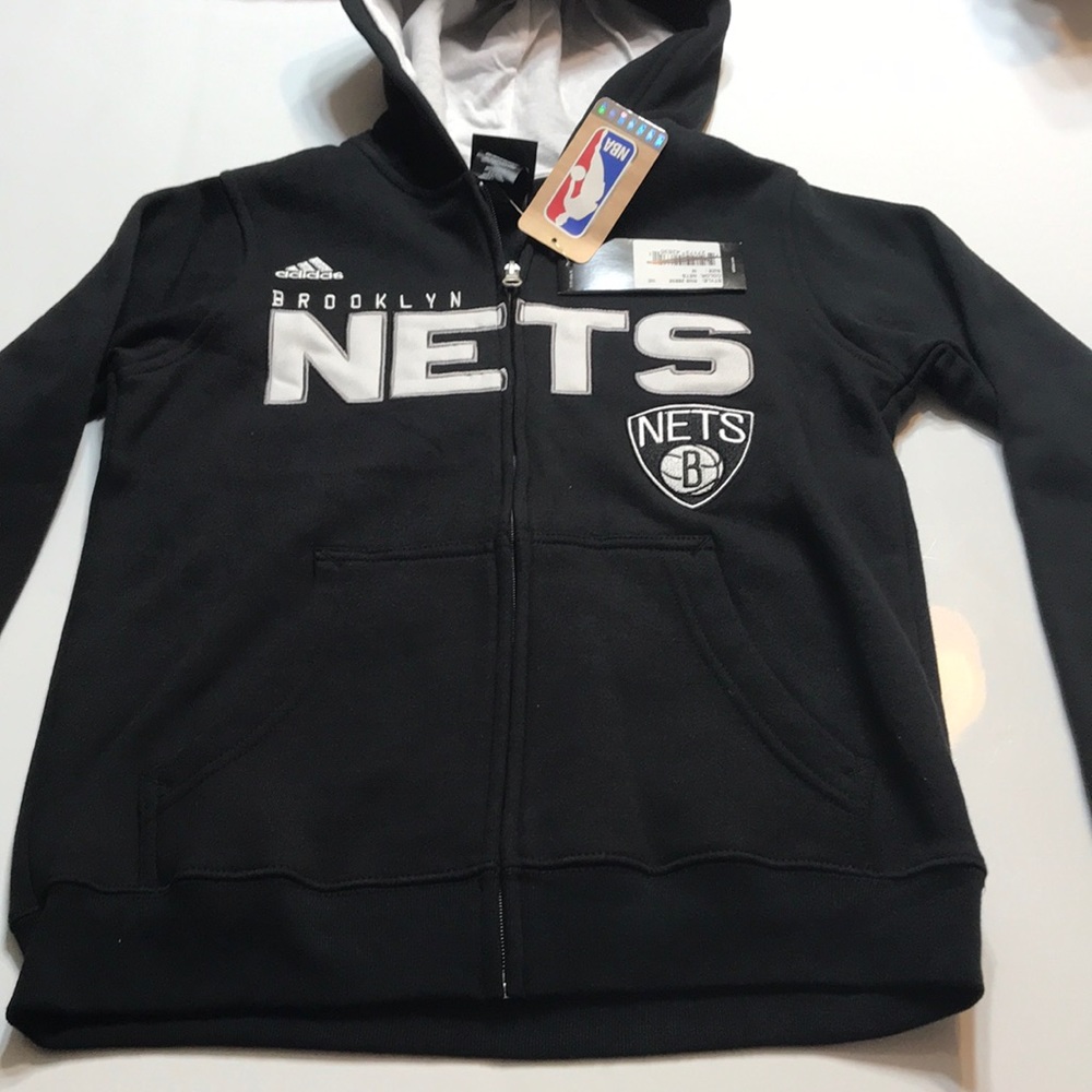 ♥️Adidas Brooklyn Nets Full Zip Jacket Size 10/12